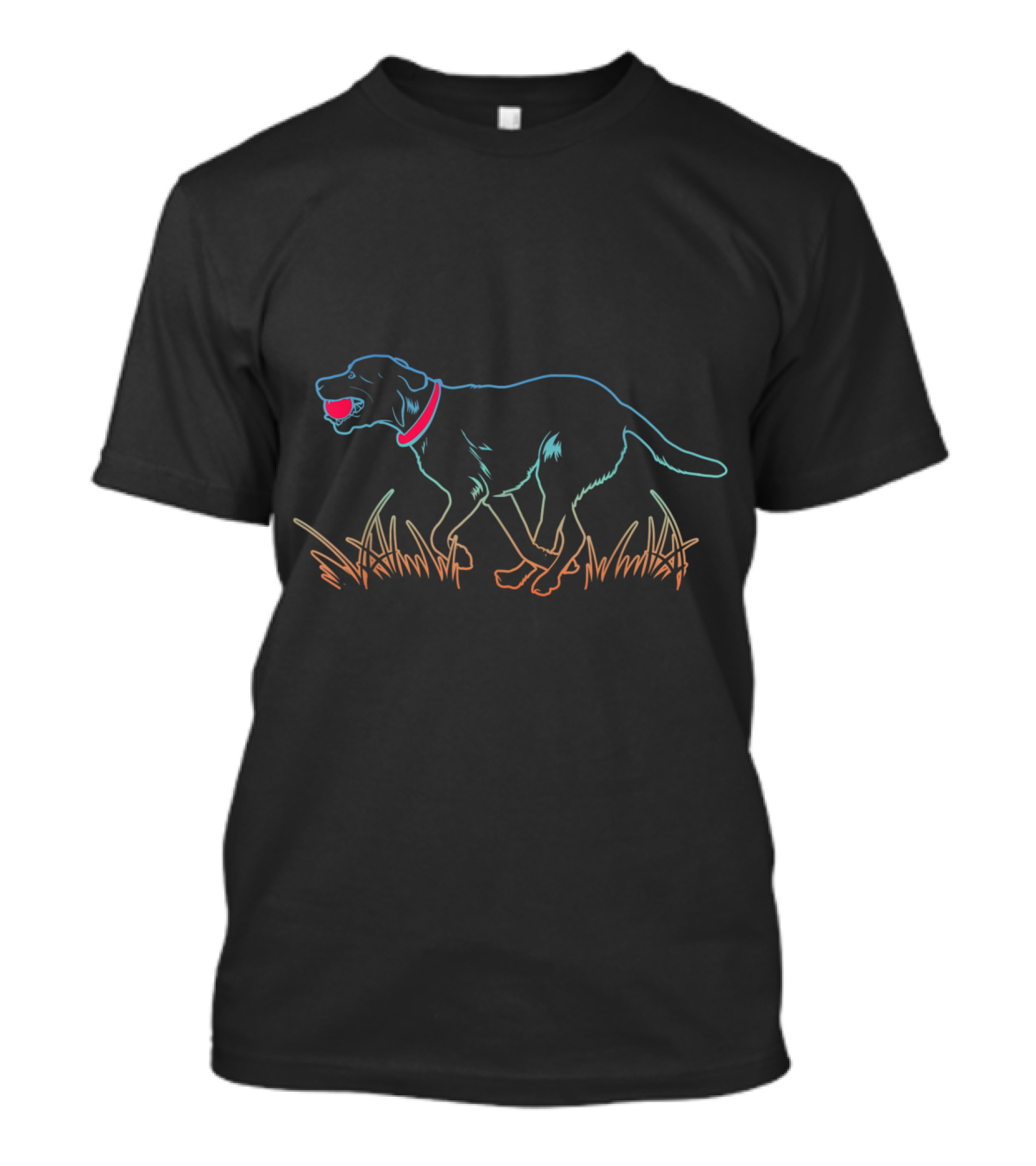 Black Lab Fetch Ball Labrador Retriever Lover T-Shirt