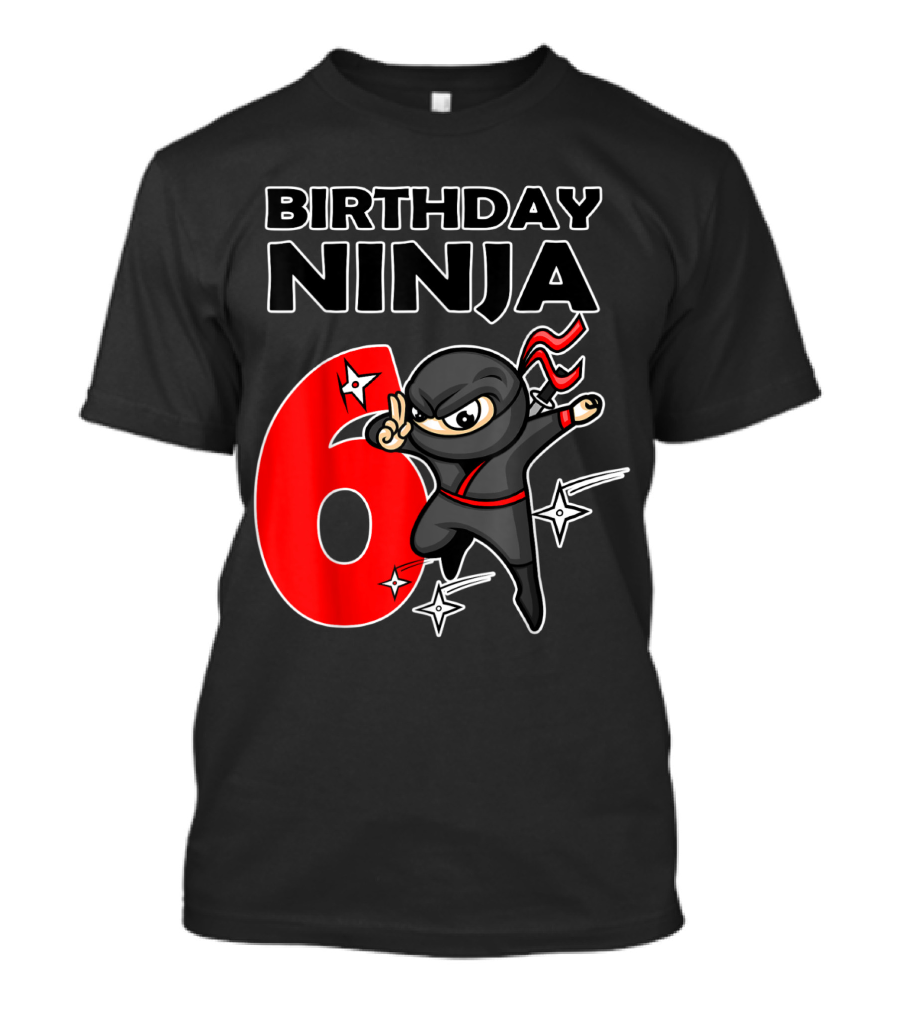 Birthday Ninja 6 Year Old Birthday T-Shirt