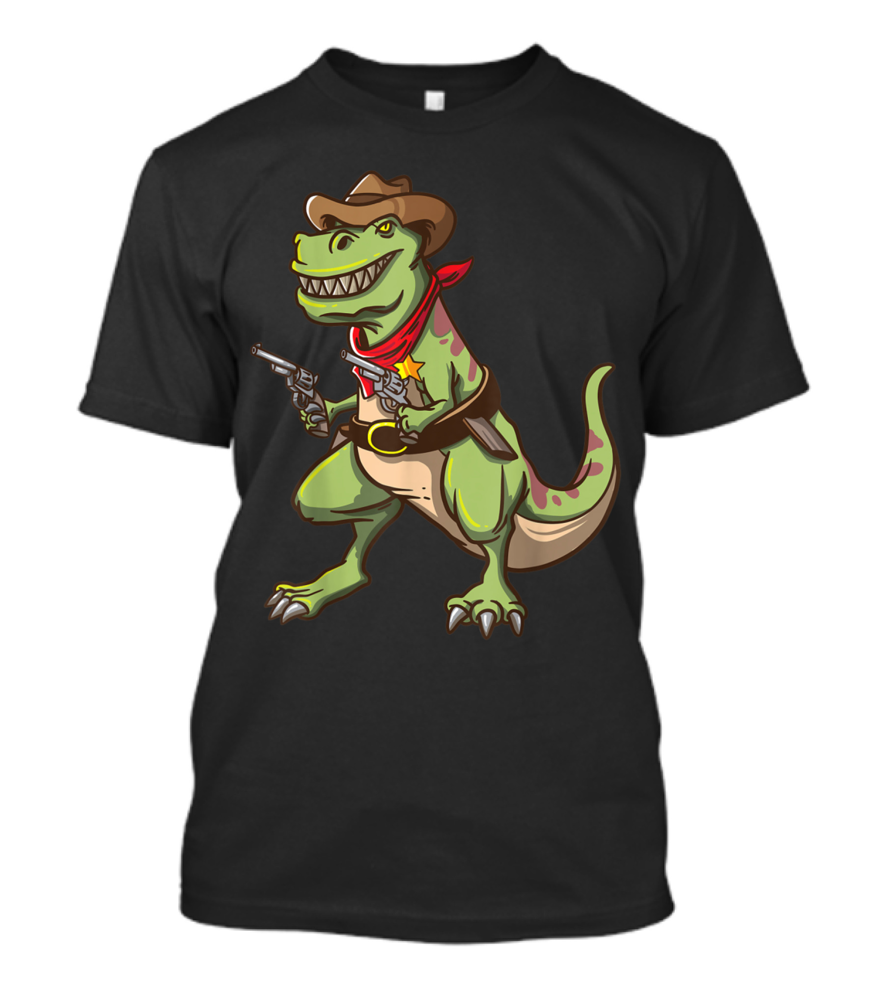 Wild West Cowboy Dinosaur T-Rex Kids Country Adventure T-Shirt