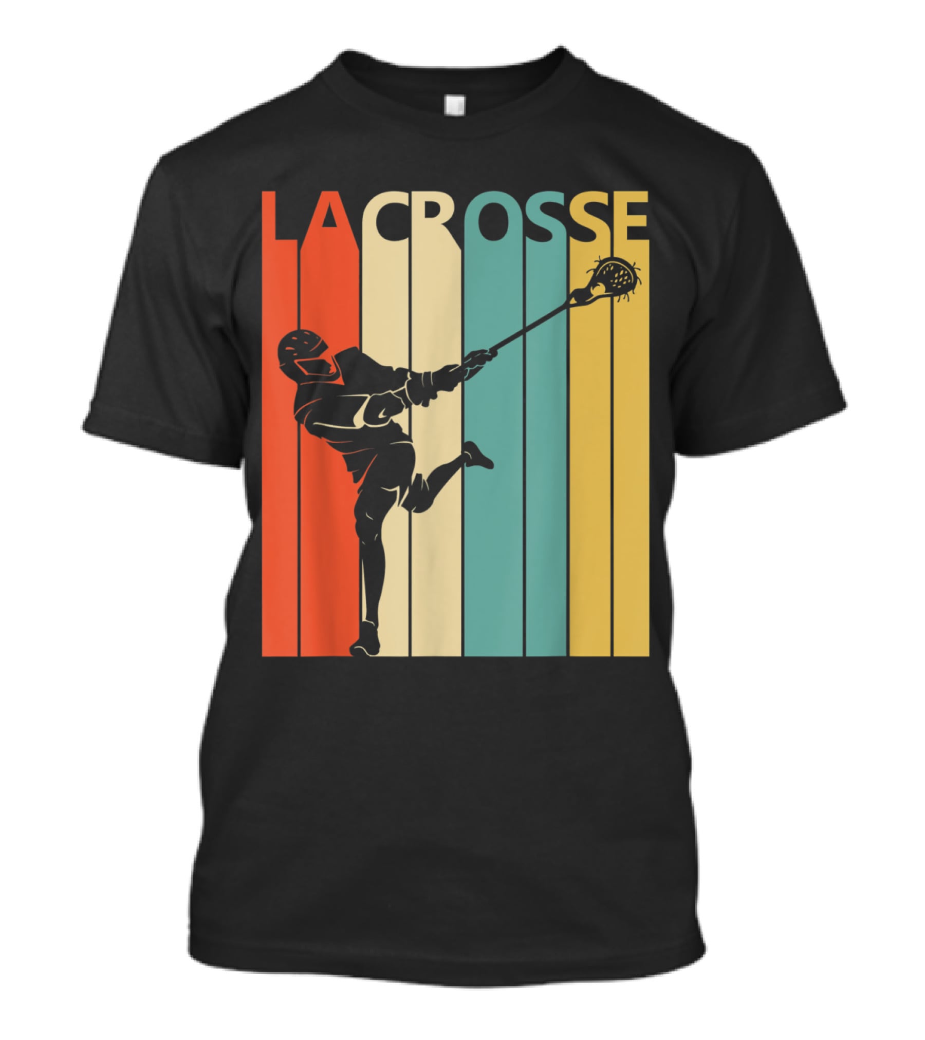 Vintage Lacrosse Retro Stripes T-Shirt