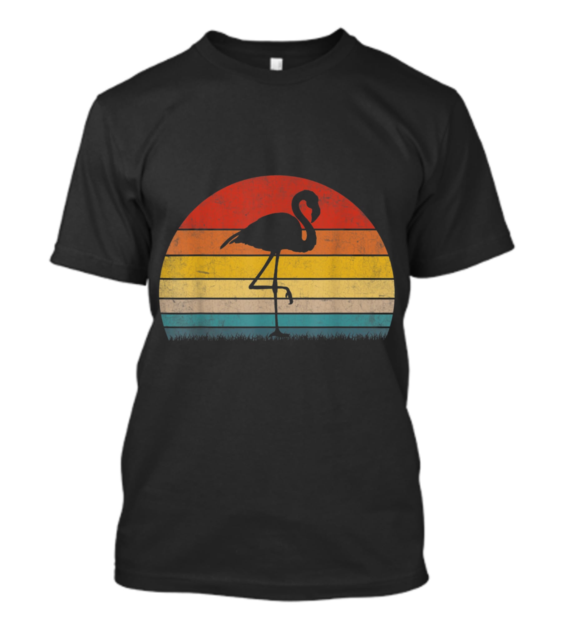 Vintage Sunset Trendy Animal Flamingo T-Shirt