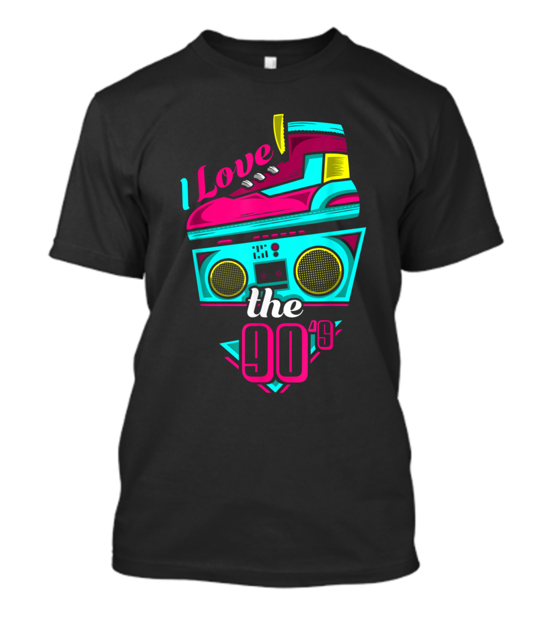 I Love The 90s Boombox And Sneaker Retro Party T-Shirt