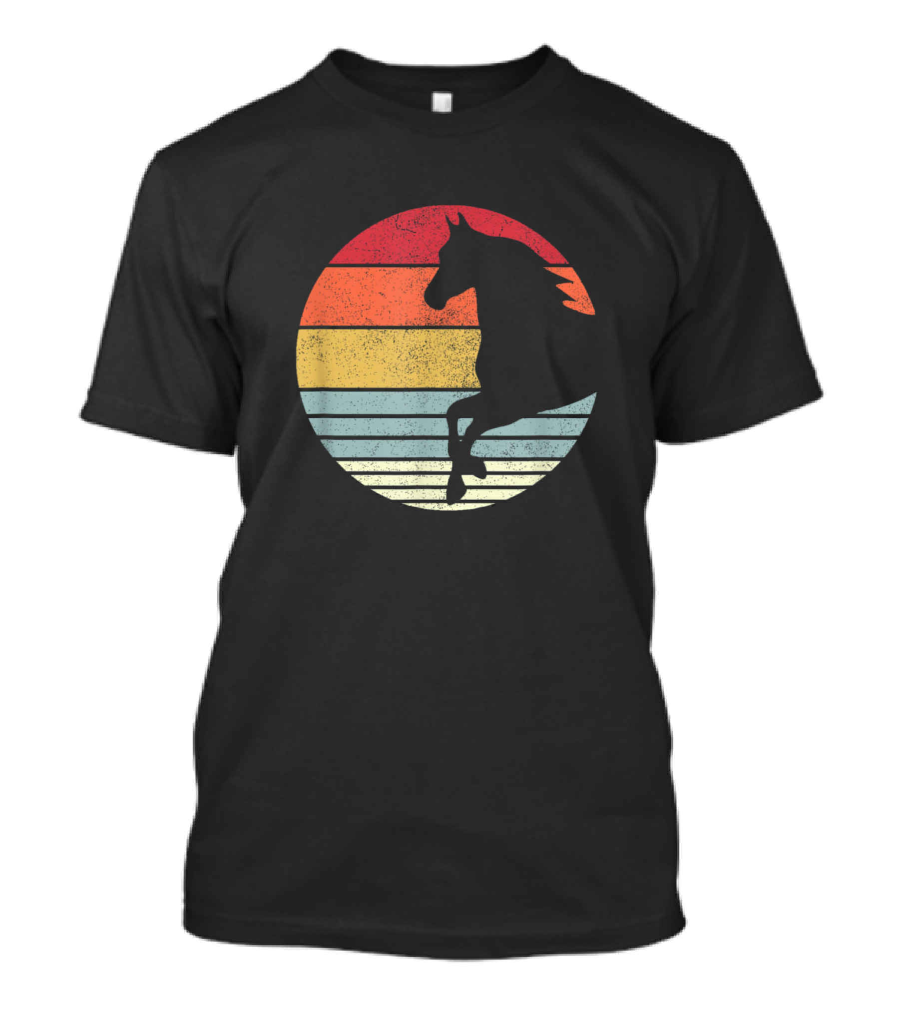 Vintage Riding Horses Retro Sunset T-Shirt