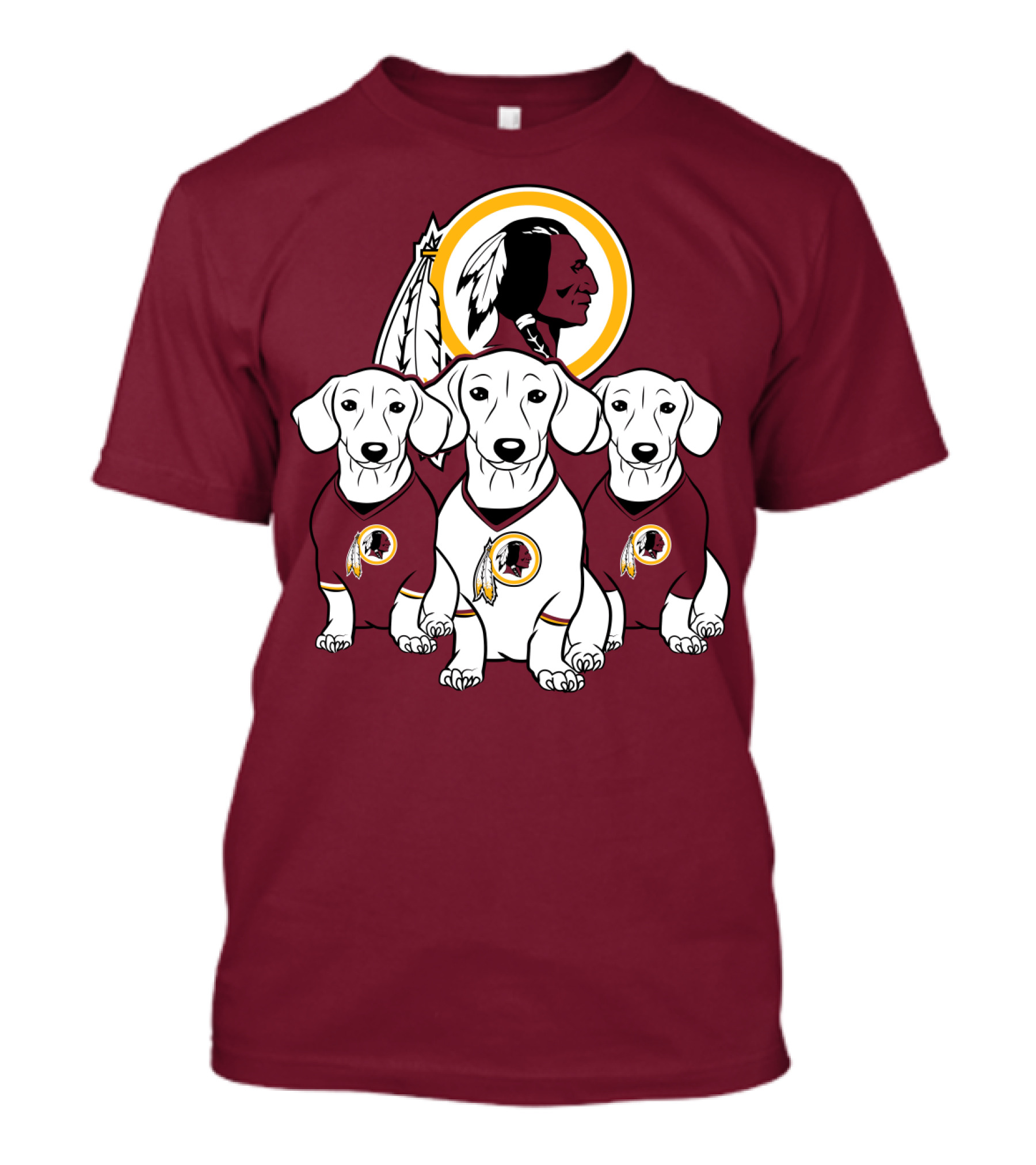 Dachshund Redskins Fan Trio T-Shirt