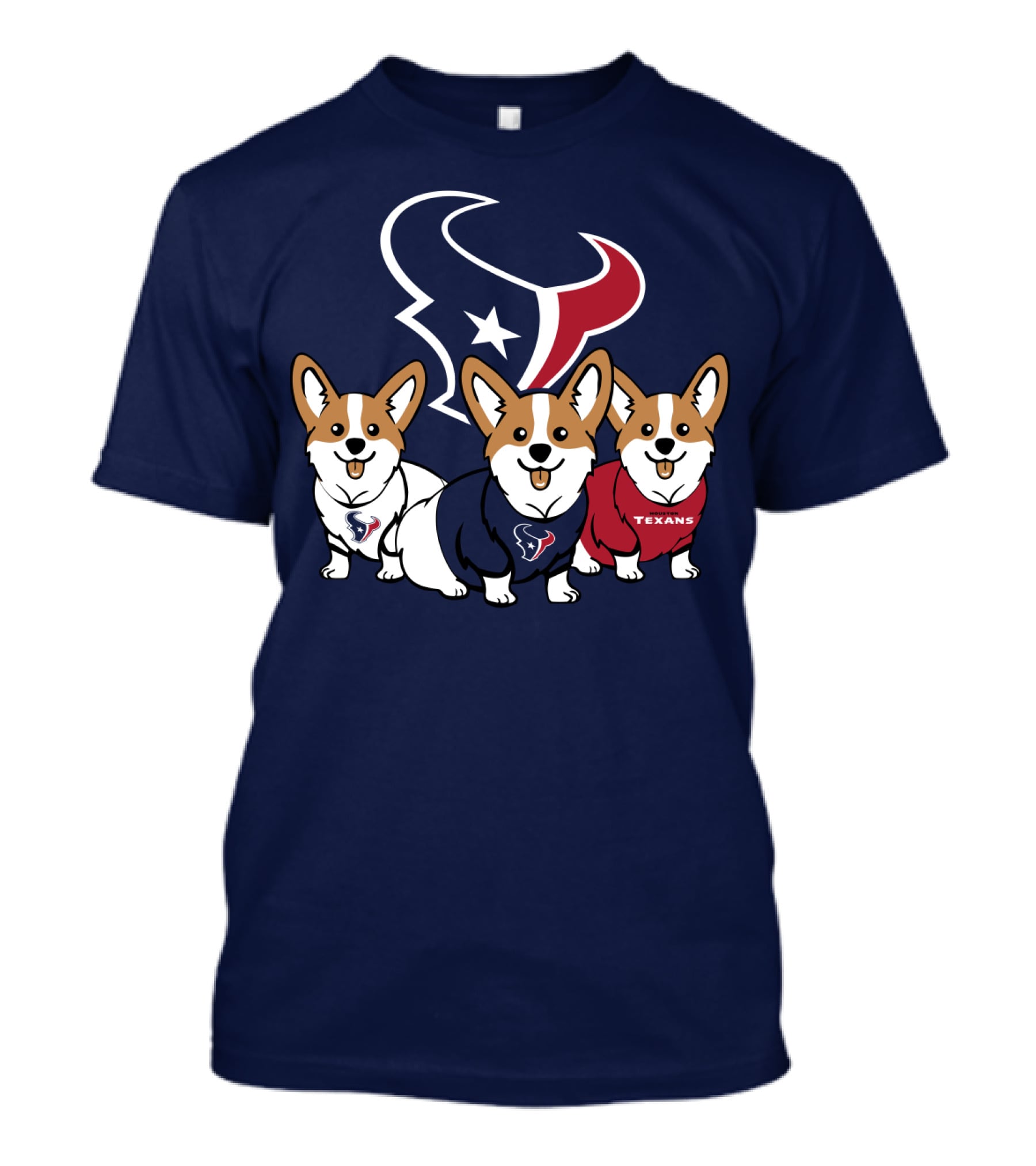 Houston Texans Corgi Trio T-Shirt