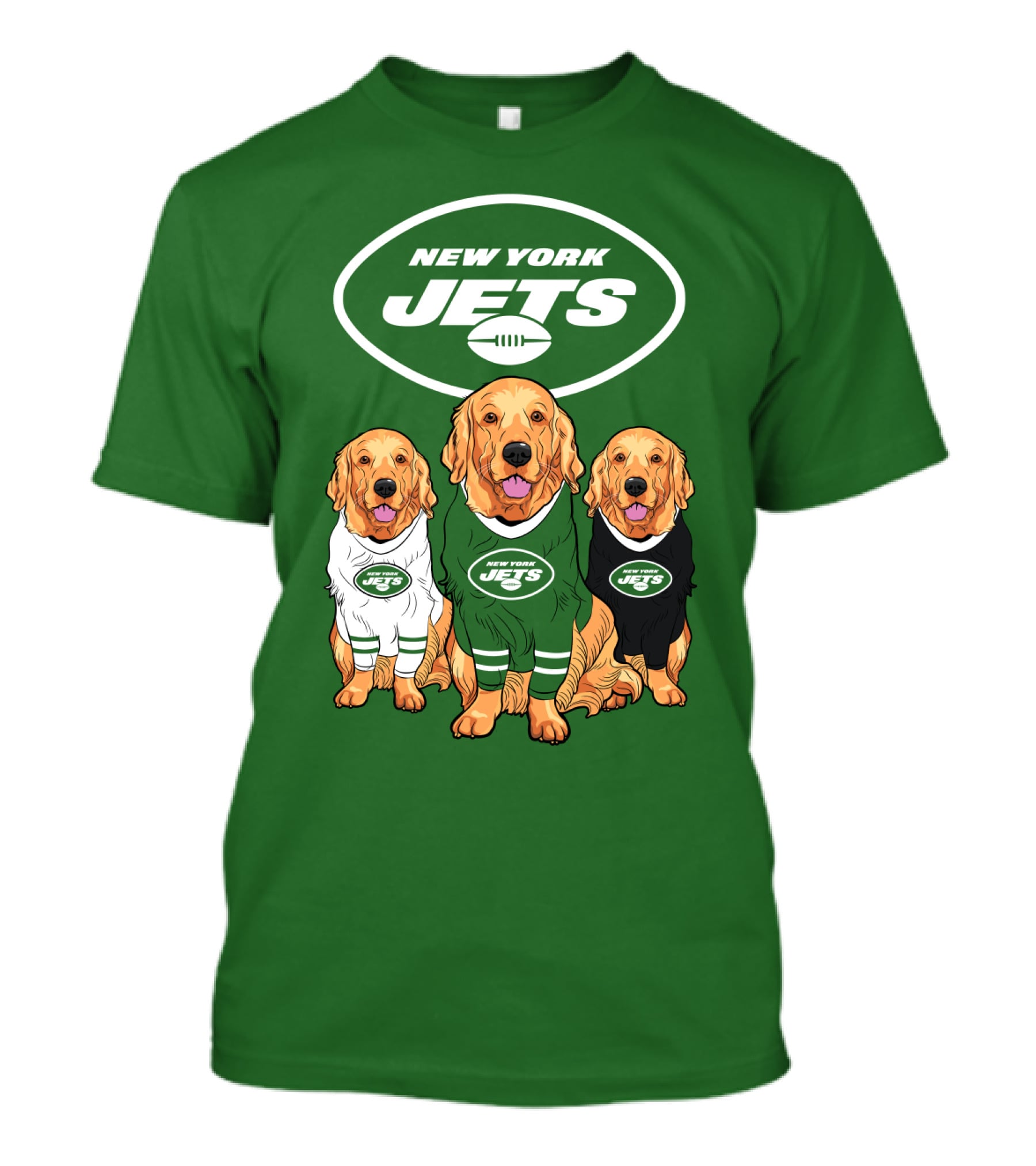 New York Jets Golden Retrievers T-Shirt