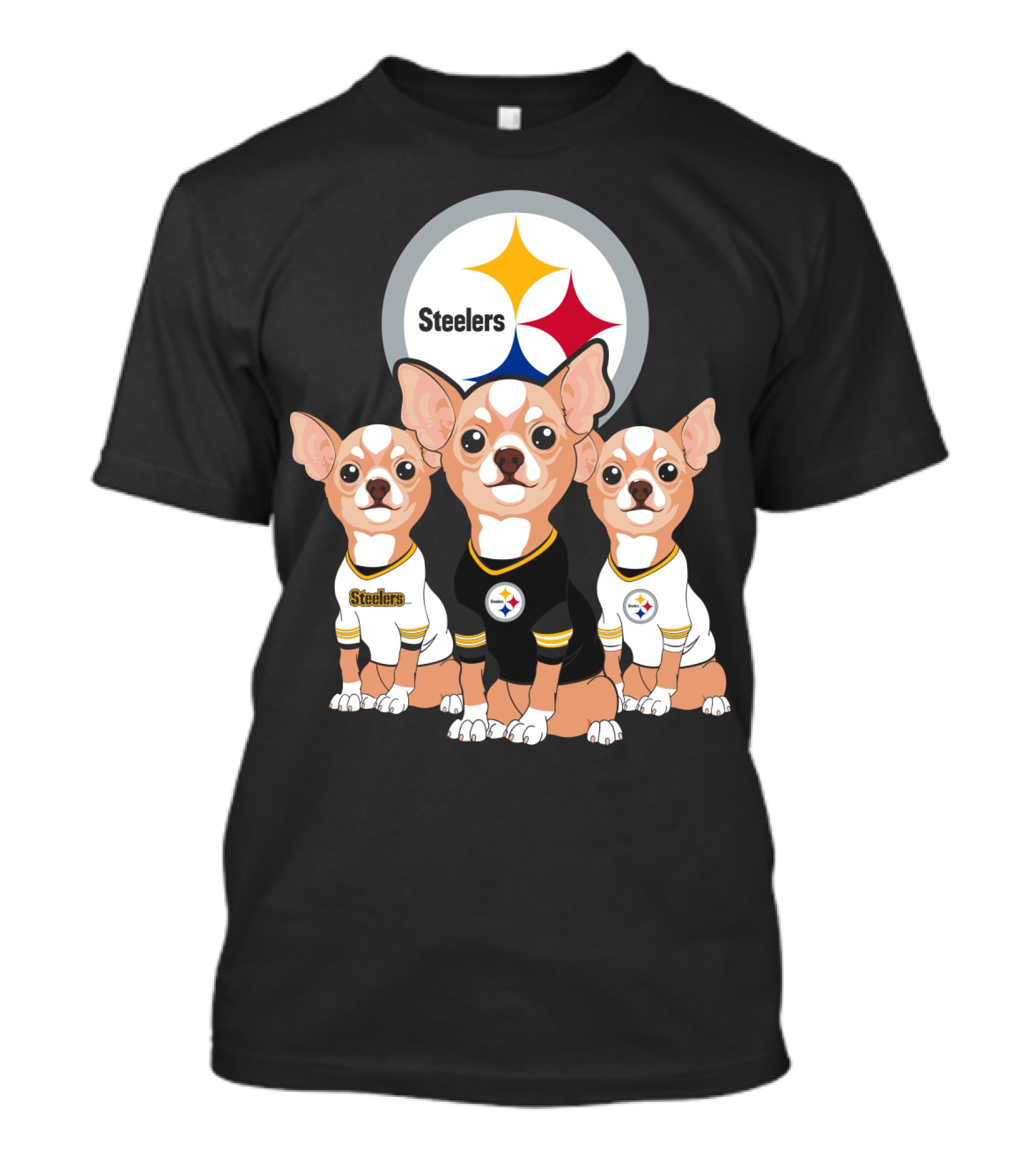 Steelers Chihuahua Trio T-Shirt