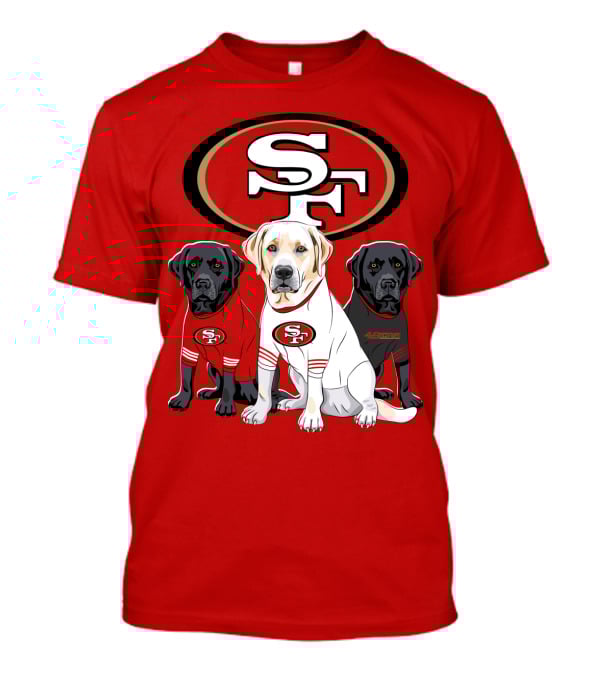 San Francisco 49ers Labrador Retriever Trio T-Shirt