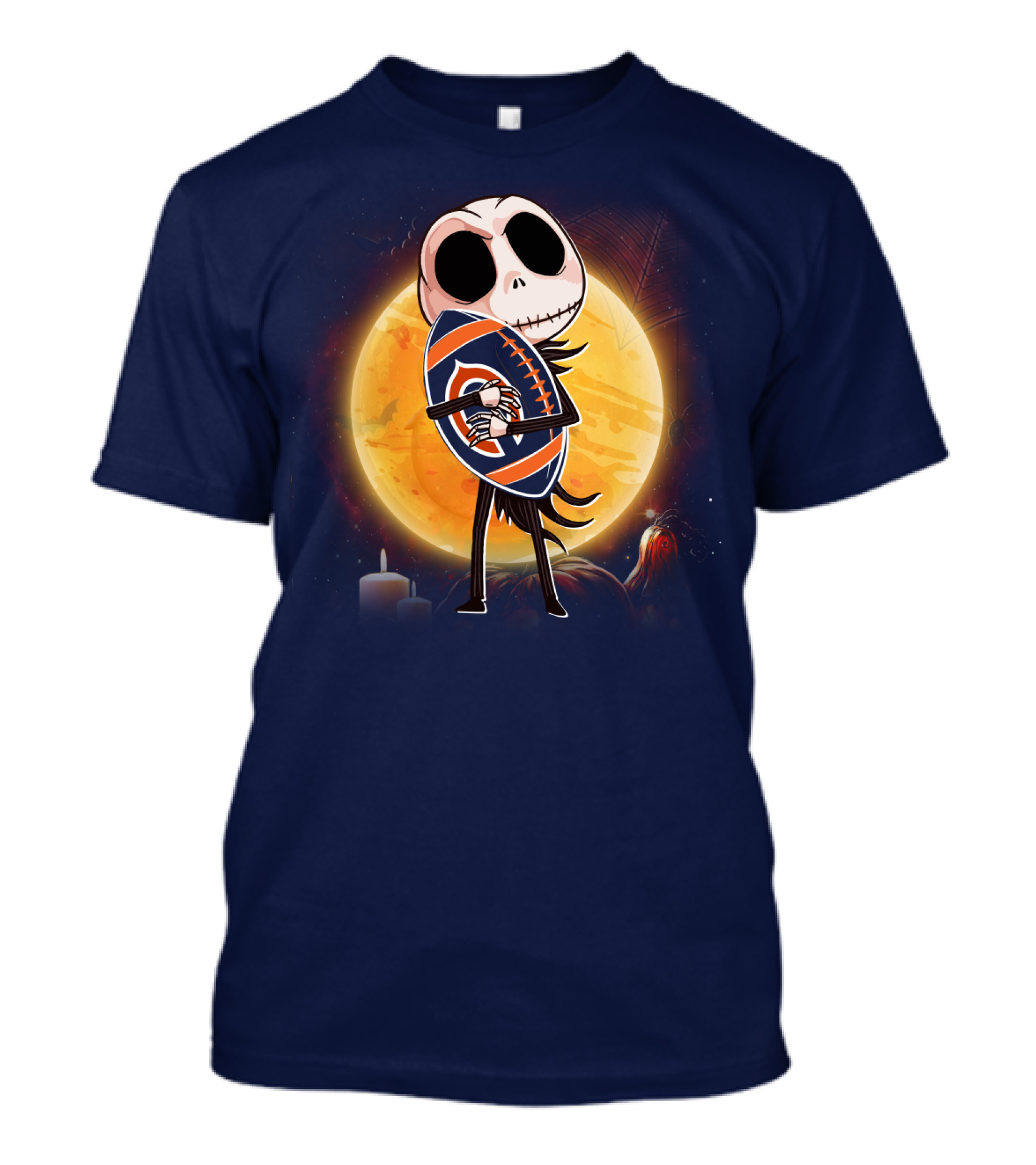 Jack Holding Bears Football In Moonlight T-Shirt