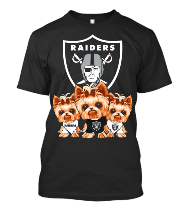 Yorkshire Terrier Dogs Las Vegas Raiders NFL Football Fa T-Shirt