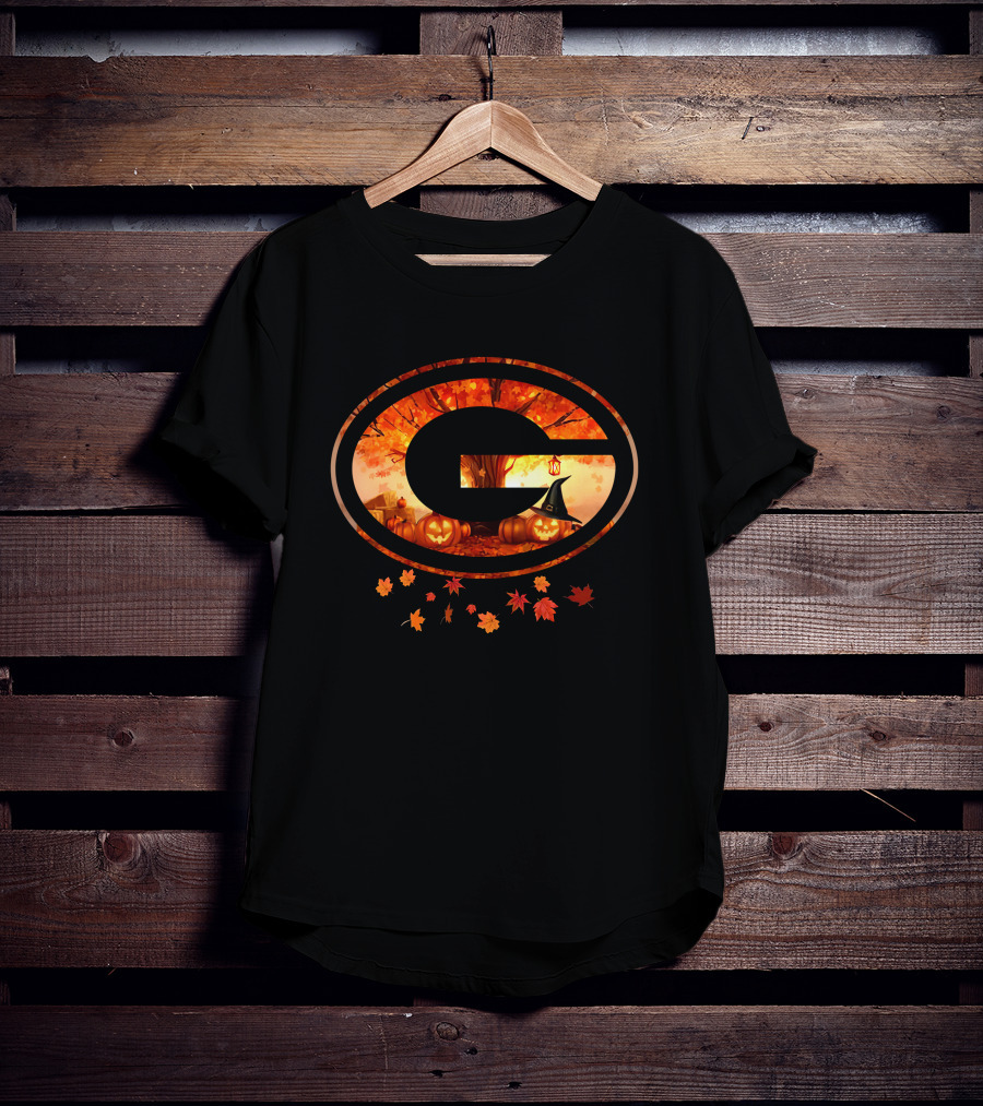 G Autumn Pumpkins Halloween Leaves T-Shirt