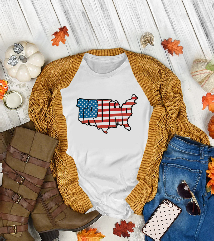Trump Usa Flag Map T-Shirt