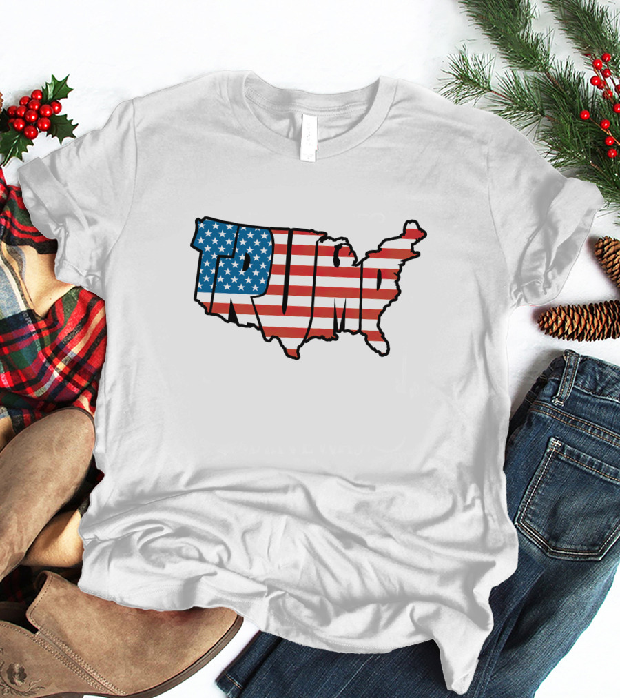 Trump Usa Flag Map T-Shirt