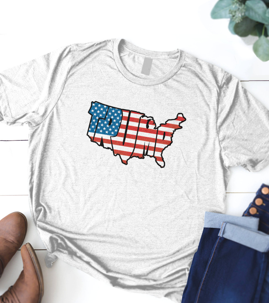 Trump Usa Flag Map T-Shirt