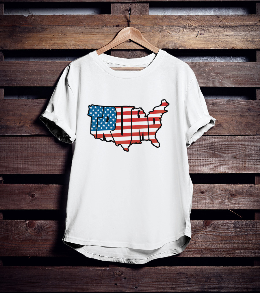 Trump Usa Flag Map T-Shirt