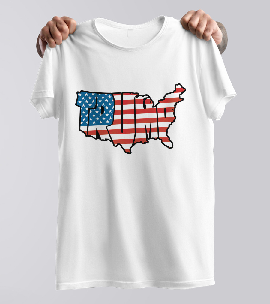 Trump Usa Flag Map T-Shirt