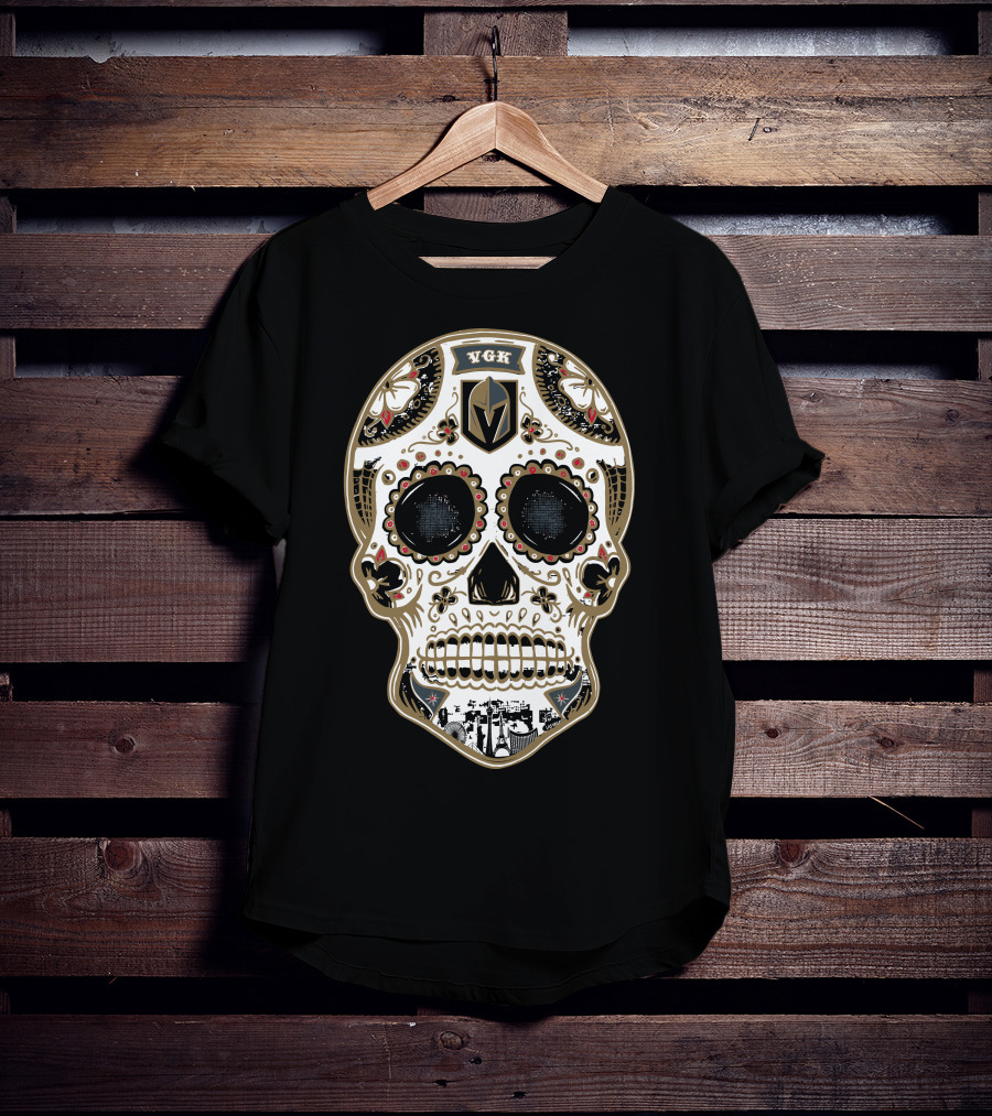 Vgk Sugar Skull Golden Knights T-Shirt
