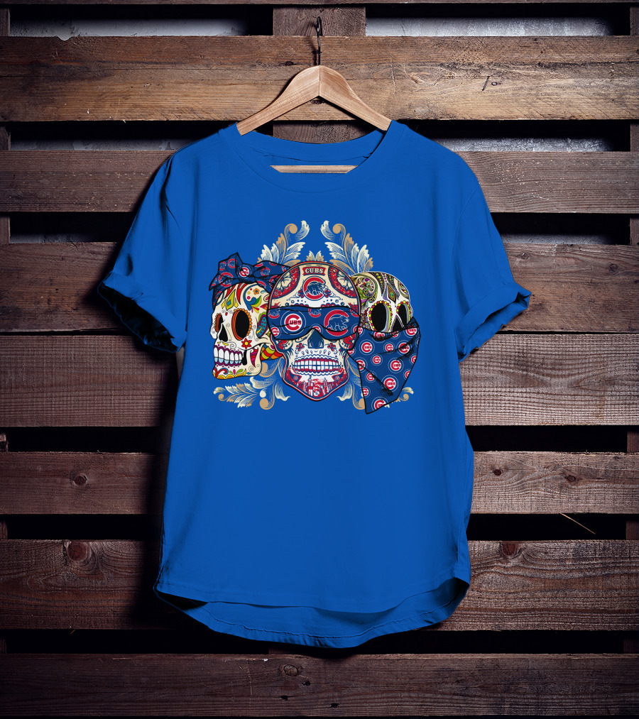 Cubs Sugar Skull T-Shirt