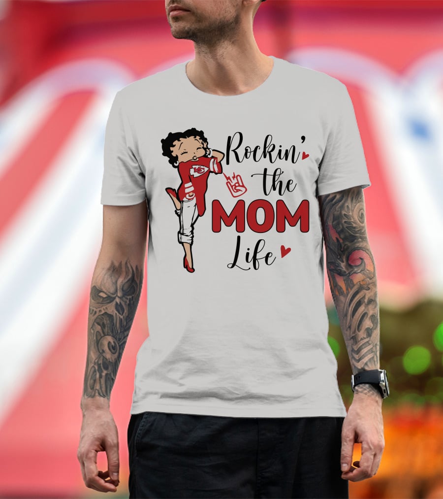 Rockin' The Mom Life Kansas City Football Fan Edition T-Shirt