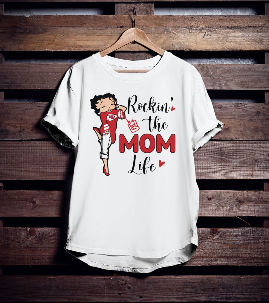 Rockin' The Mom Life Kansas City Football Fan Edition T-Shirt