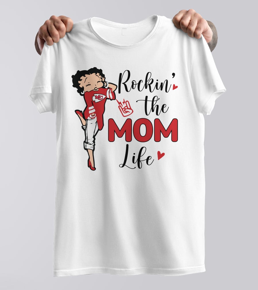 Rockin' The Mom Life Kansas City Football Fan Edition T-Shirt