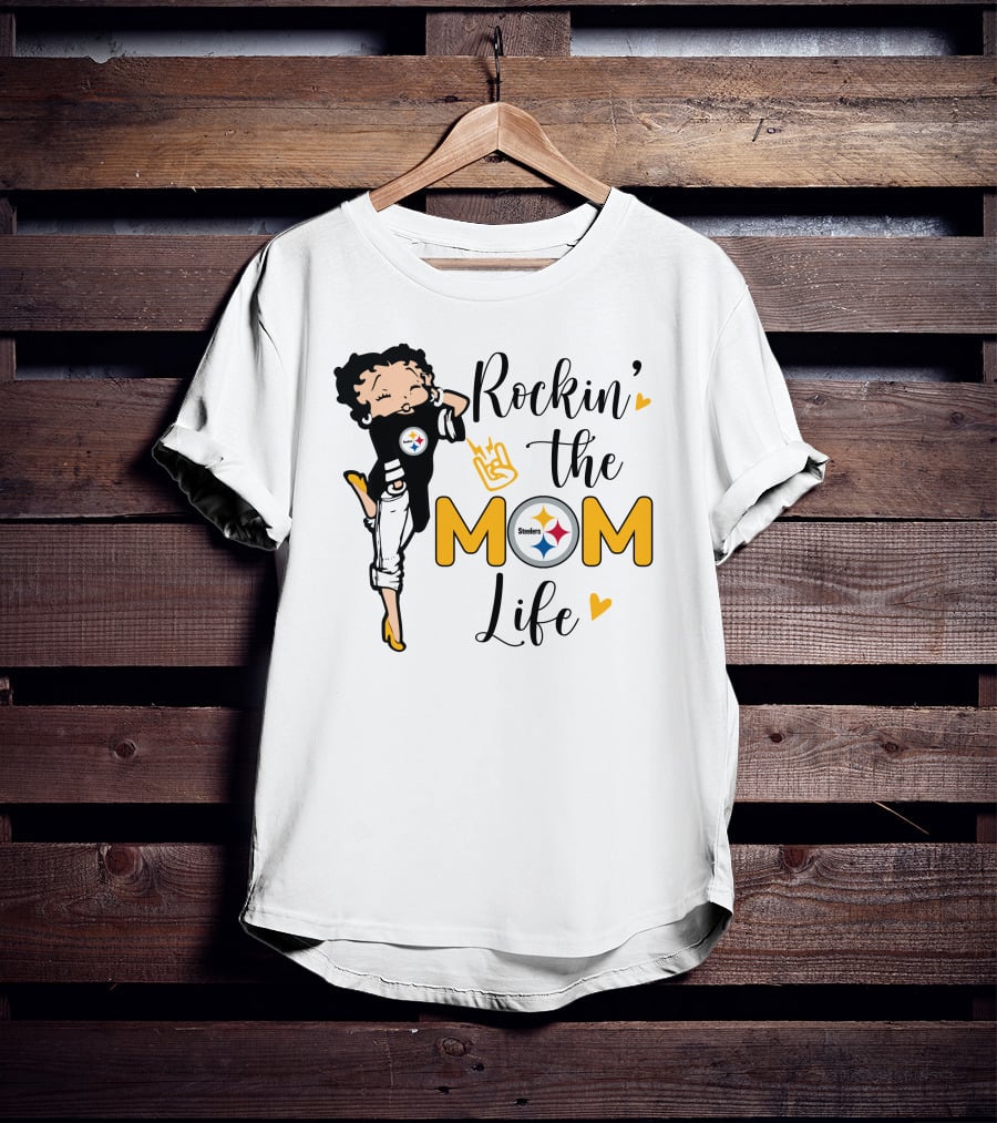 Rockin' The Mom Life Steelers T-Shirt