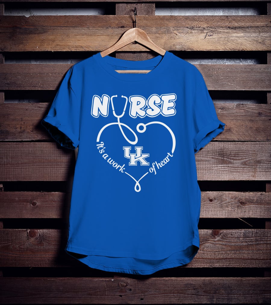 Nurse It's A Work Of Heart Uk Stethoscope T-Shirt