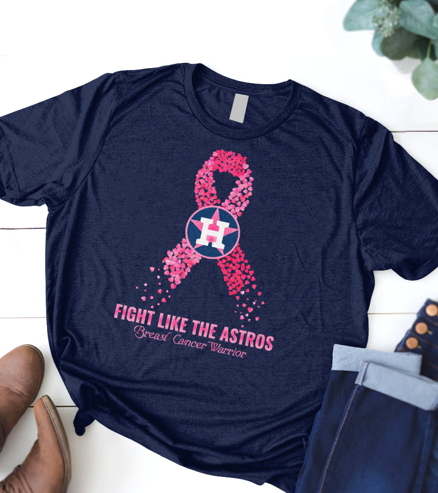 Fight Like The Astros Breast Cancer Warrior T-Shirt