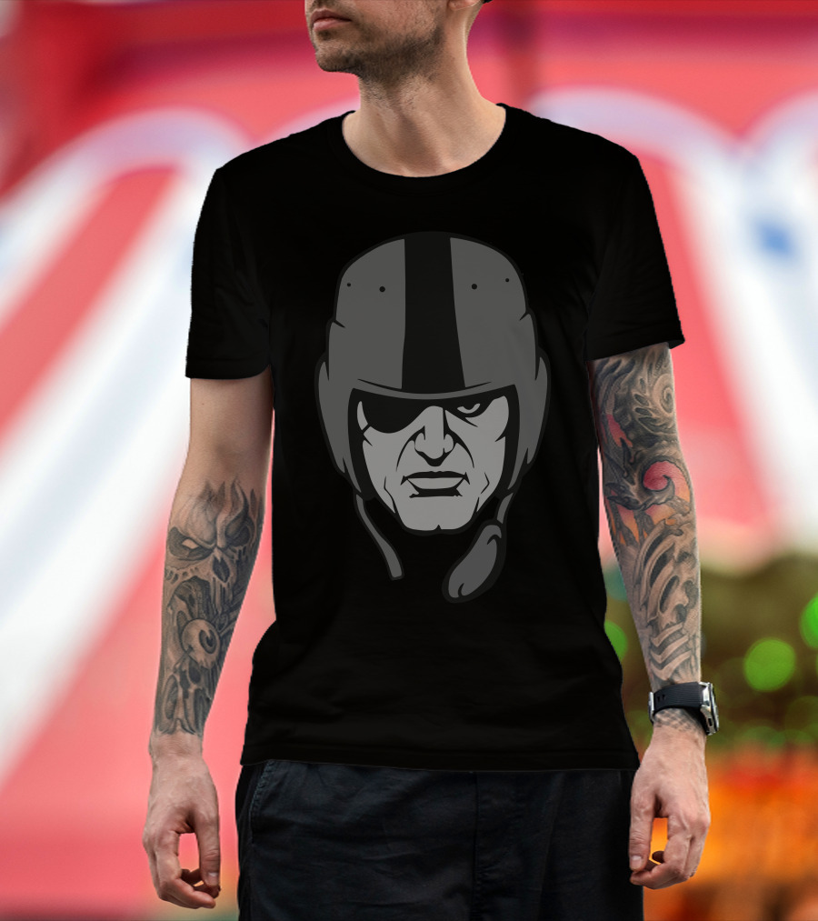 Raider Black Helmet Face T-Shirt