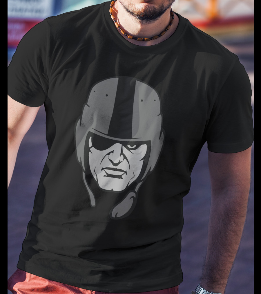 Raider Black Helmet Face T-Shirt