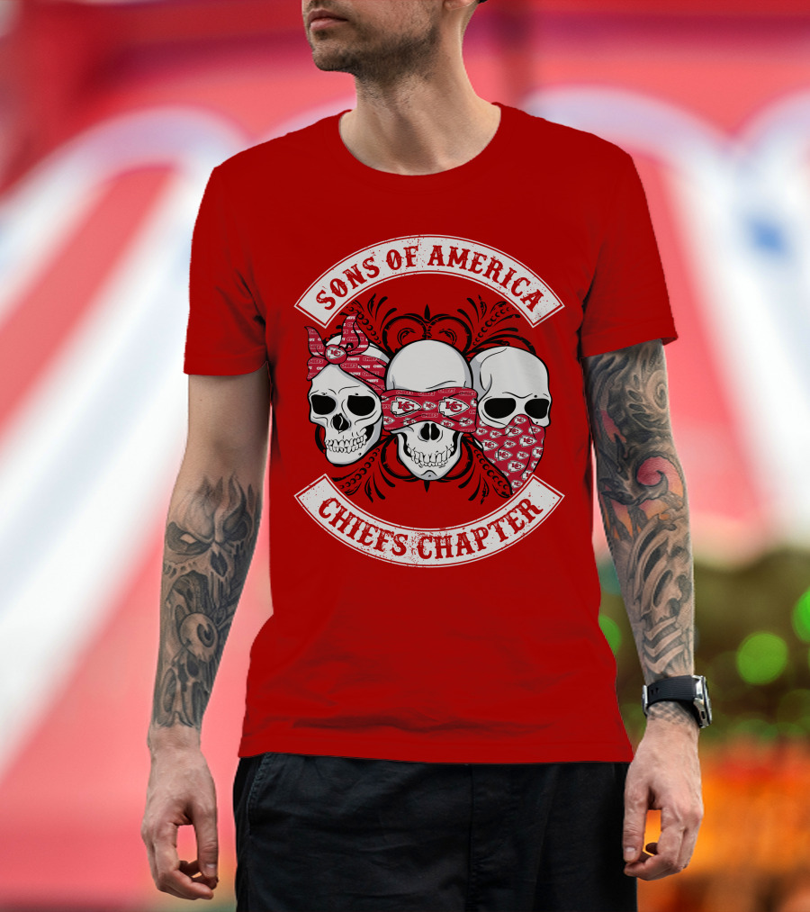 Sons Of America Chiefs Chapter Skulls T-Shirt