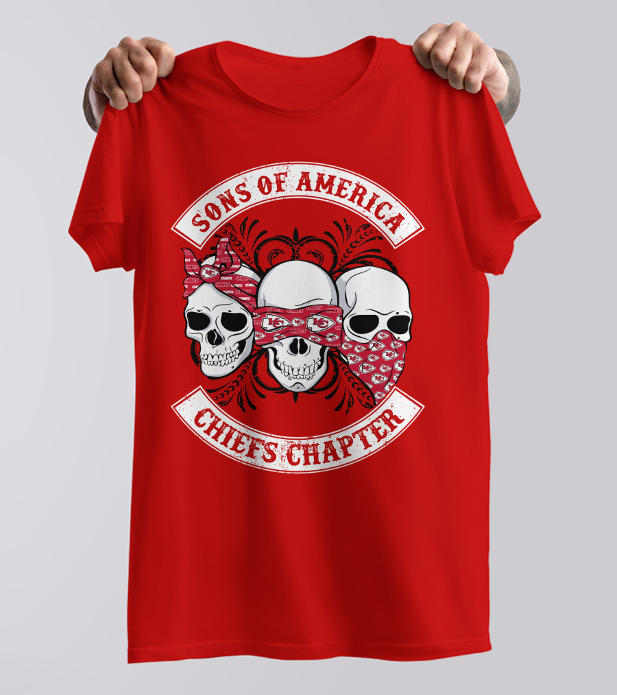 Sons Of America Chiefs Chapter Skulls T-Shirt