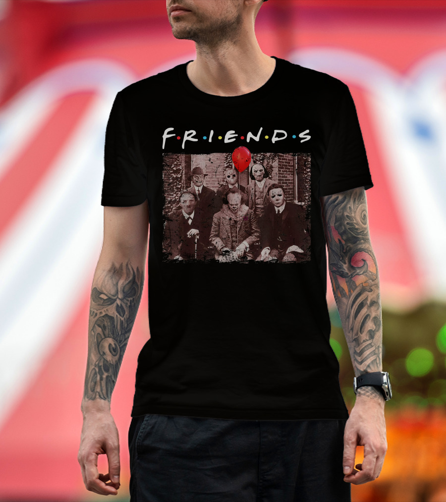 Friends Horror Mask Red Balloon T-Shirt