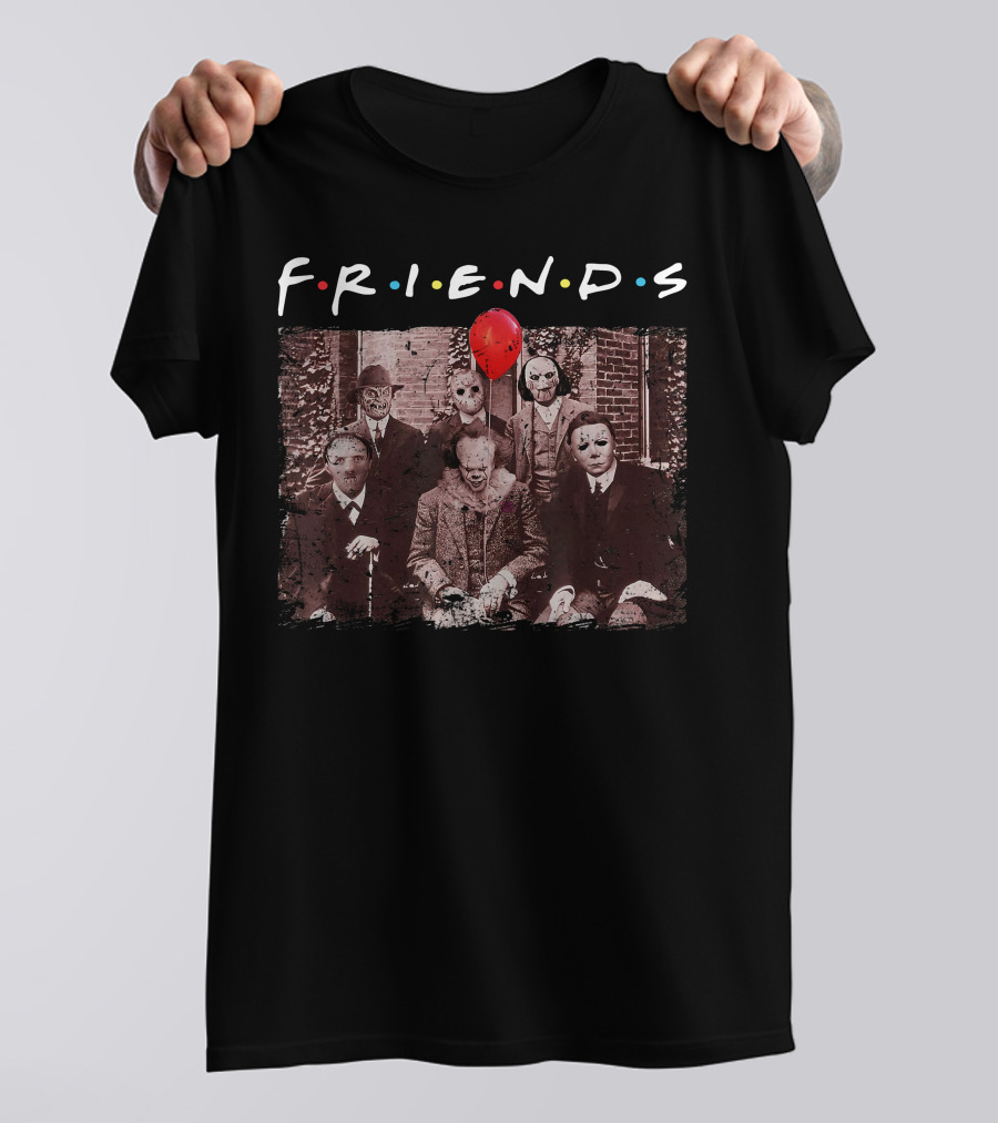 Friends Horror Mask Red Balloon T-Shirt