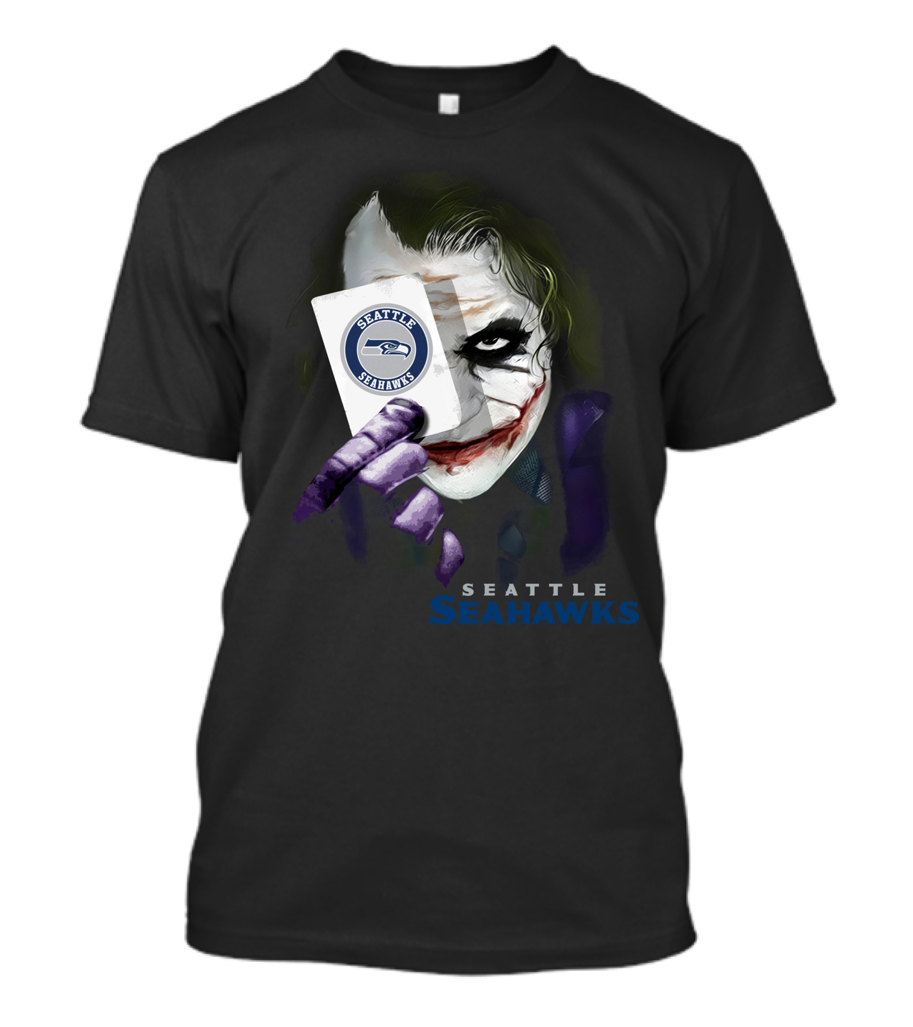 Seattle Seahawks Joker Playing Card T-Shirt
