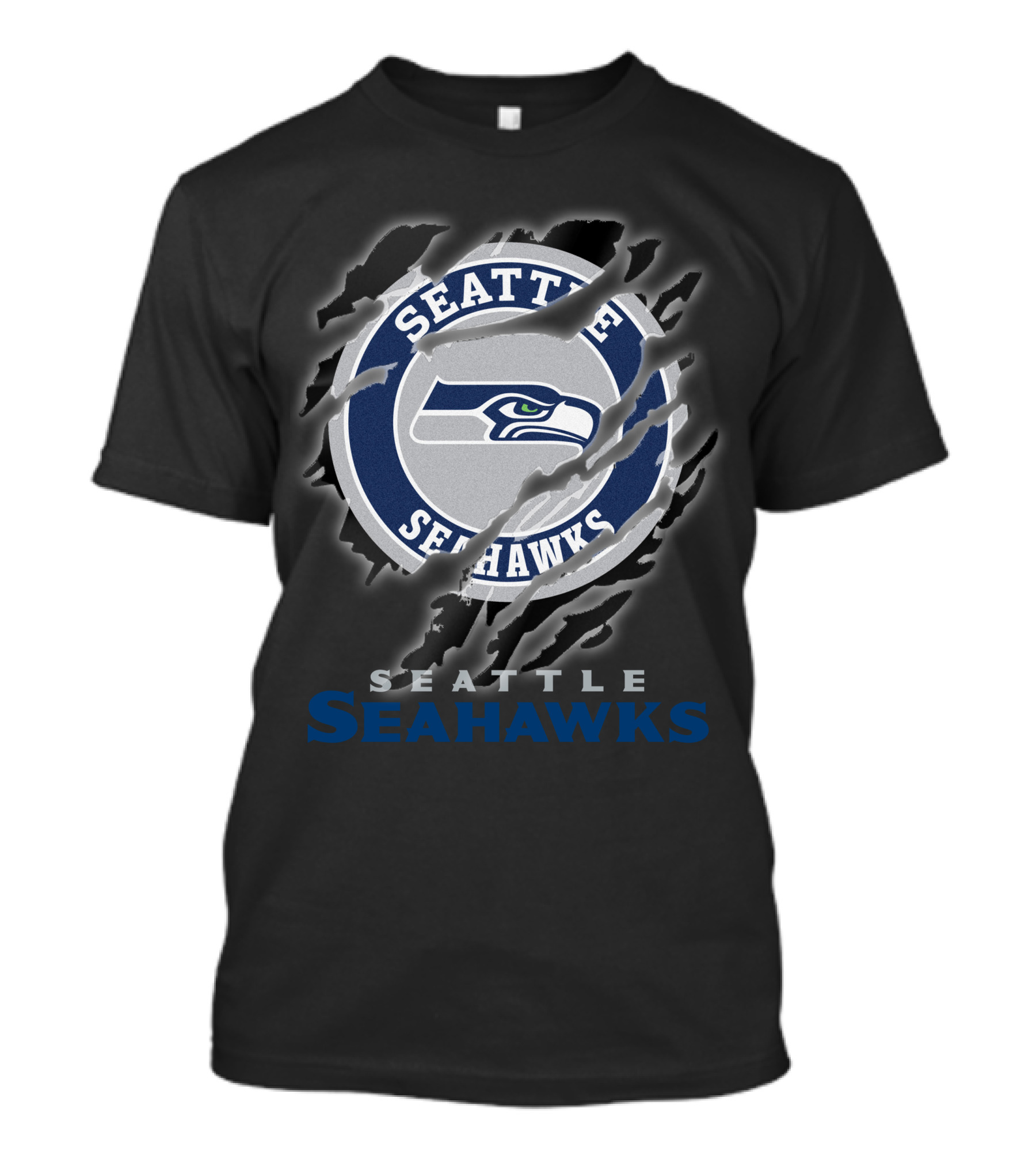 Seattle Seahawks Logo Claw Marks T-Shirt