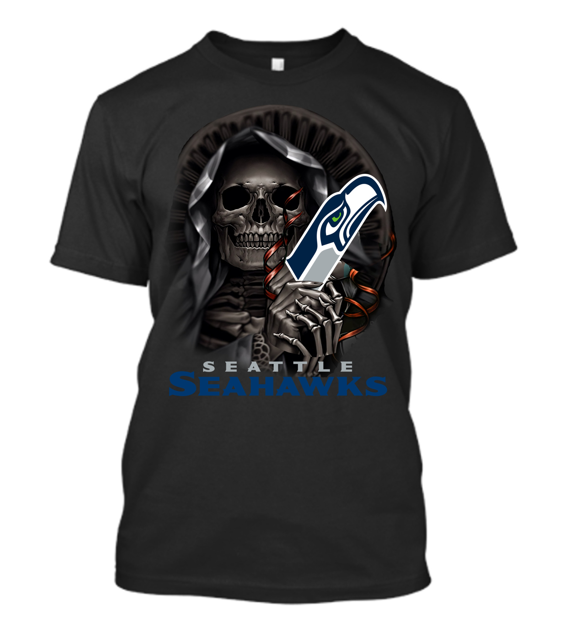 Seattle Seahawks Grim Reaper Holding T-Shirt