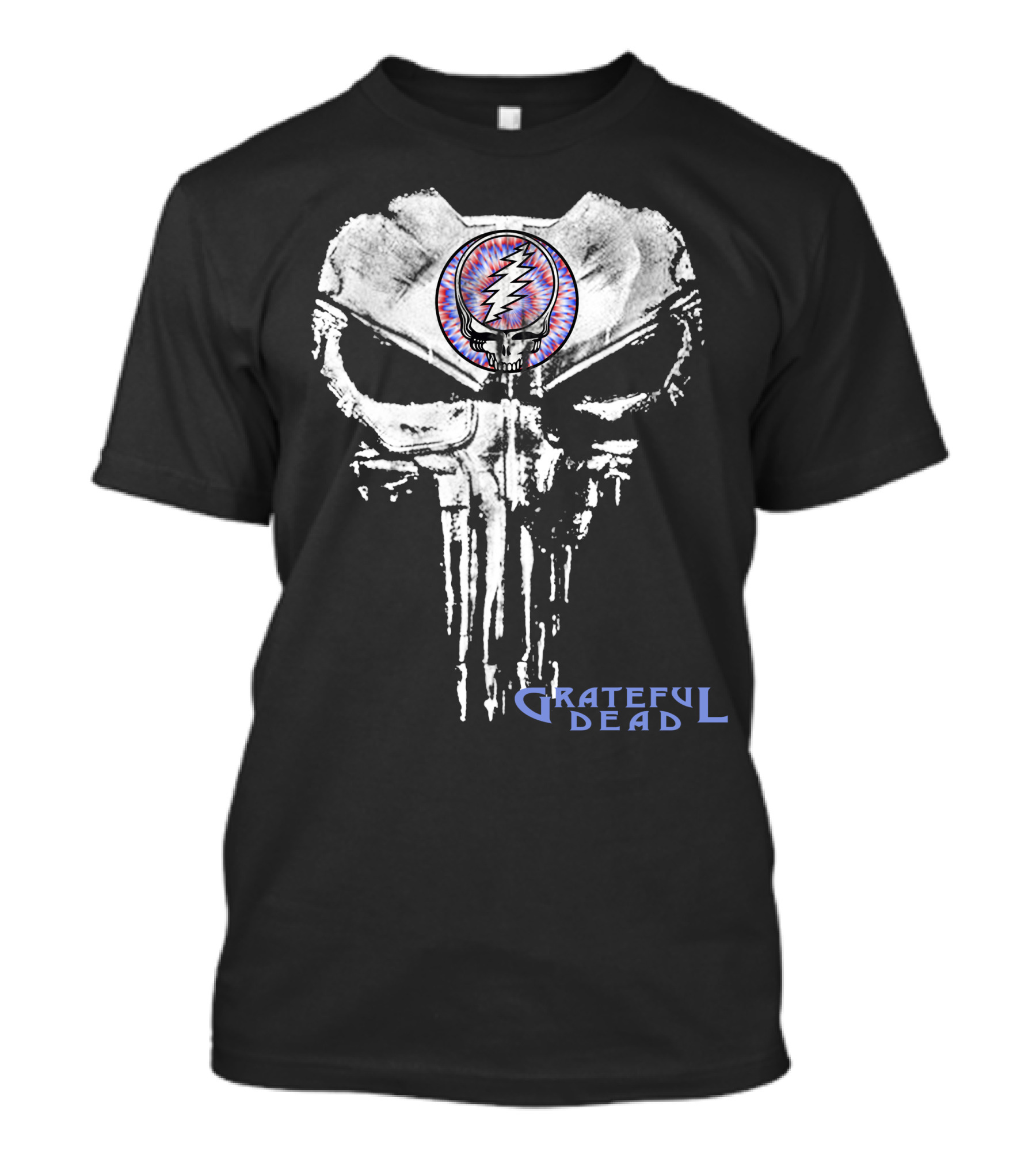 Grateful Dead Steal Your Face Punisher Skull Fusion T-Shirt
