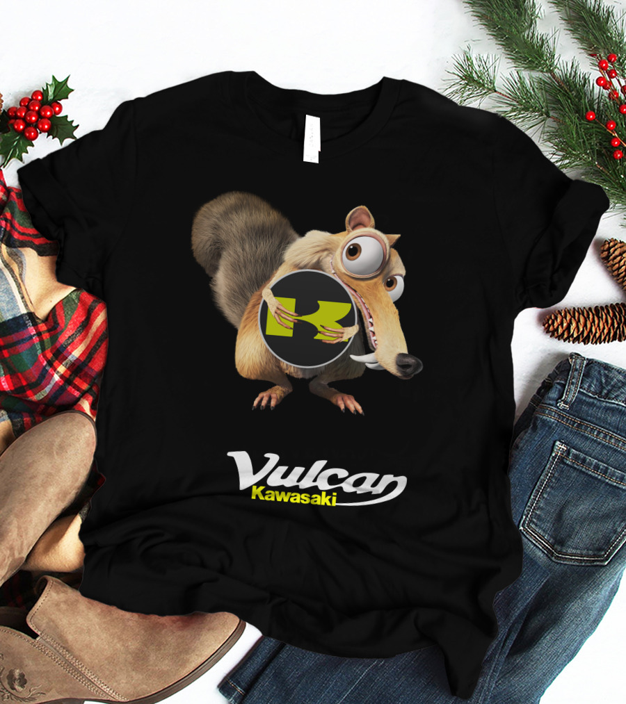 Vulcan Kawasaki Character Embracing T-Shirt