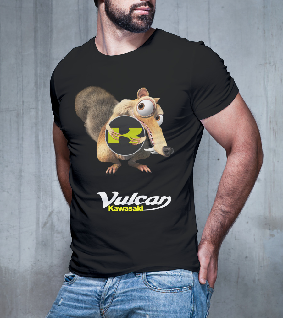 Vulcan Kawasaki Character Embracing T-Shirt