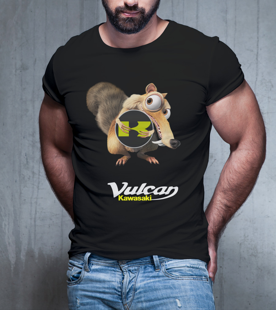 Vulcan Kawasaki Character Embracing T-Shirt