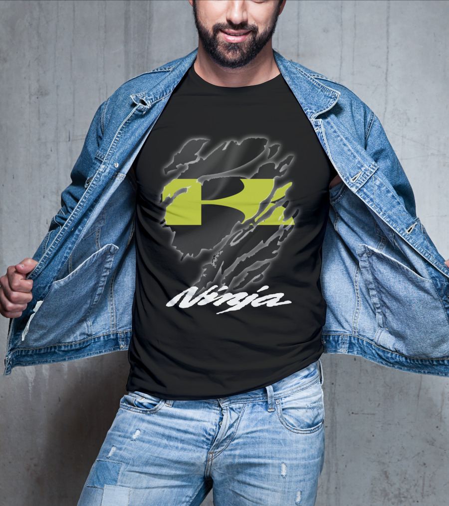 Ripped R Icon With Stylized Ninja T-Shirt