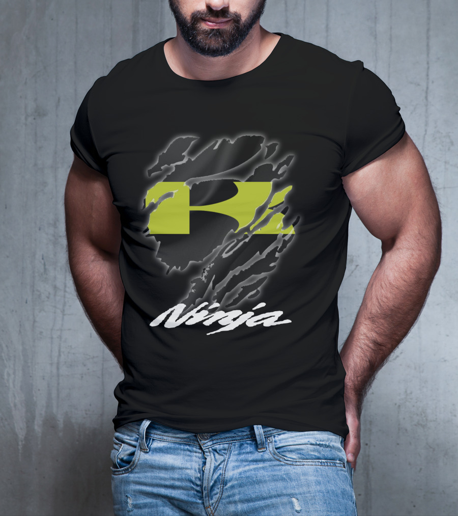 Ripped R Icon With Stylized Ninja T-Shirt