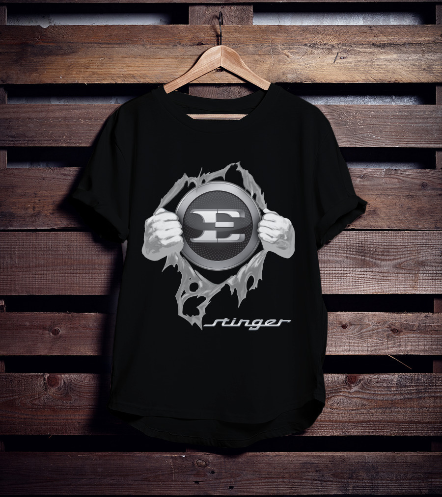 Stinger E Logo Emblem With Torn Surface T-Shirt