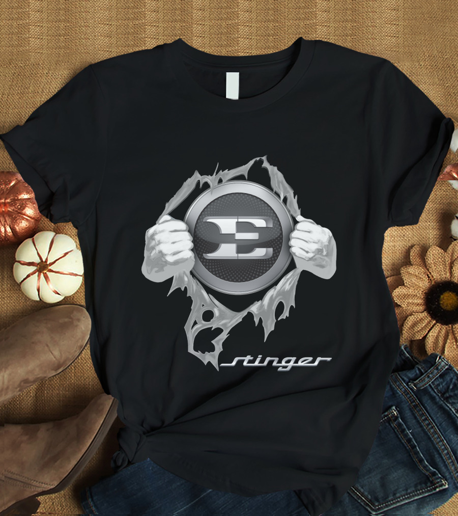 Stinger E Logo Emblem With Torn Surface T-Shirt