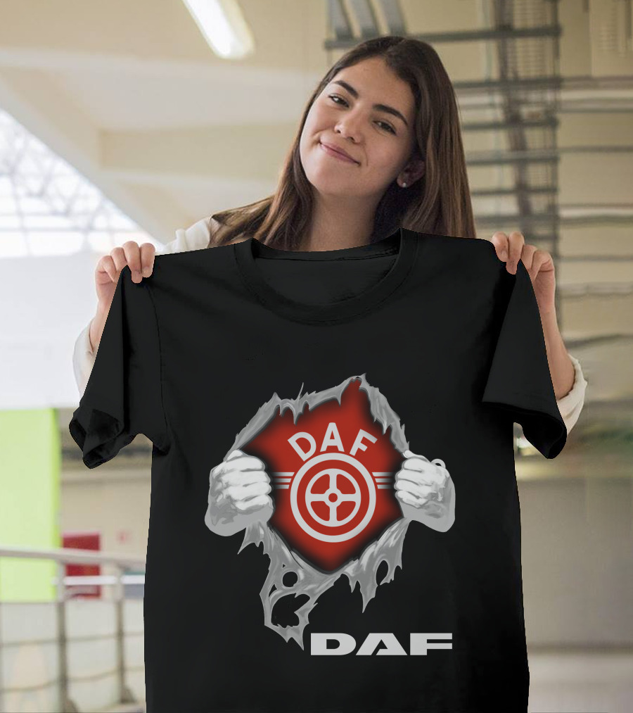 Daf Steering Wheel Logo Ripped T-Shirt