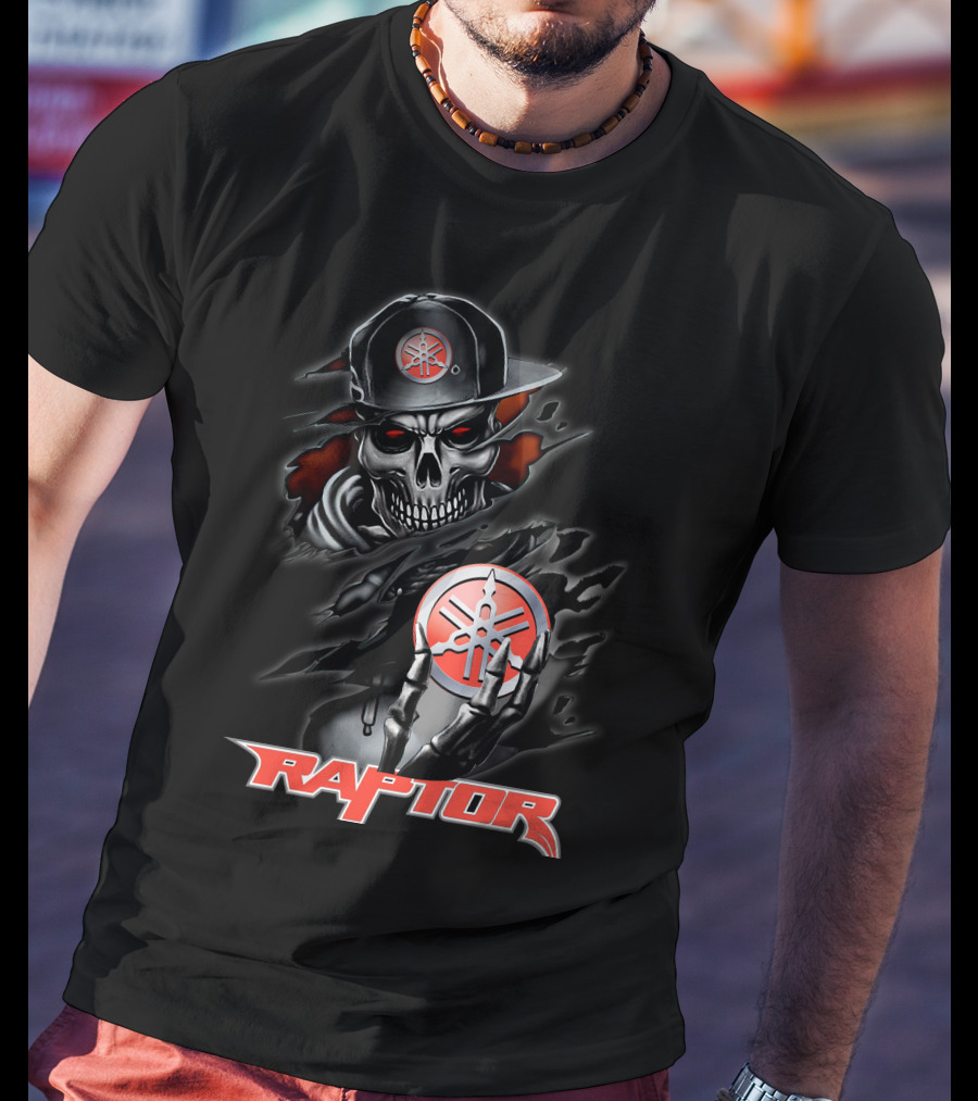 Raptor14 Yamaha Skull And Hat T-Shirt