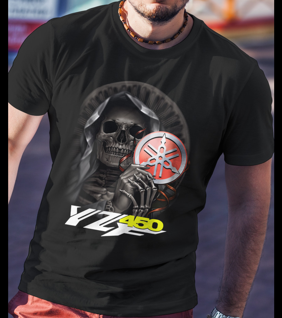 Yamaha Yzf 450 Skull Holding T-Shirt