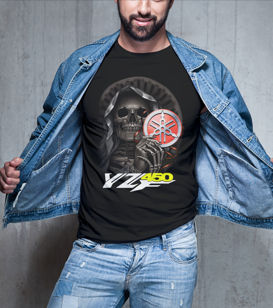 Yamaha Yzf 450 Skull Holding T-Shirt
