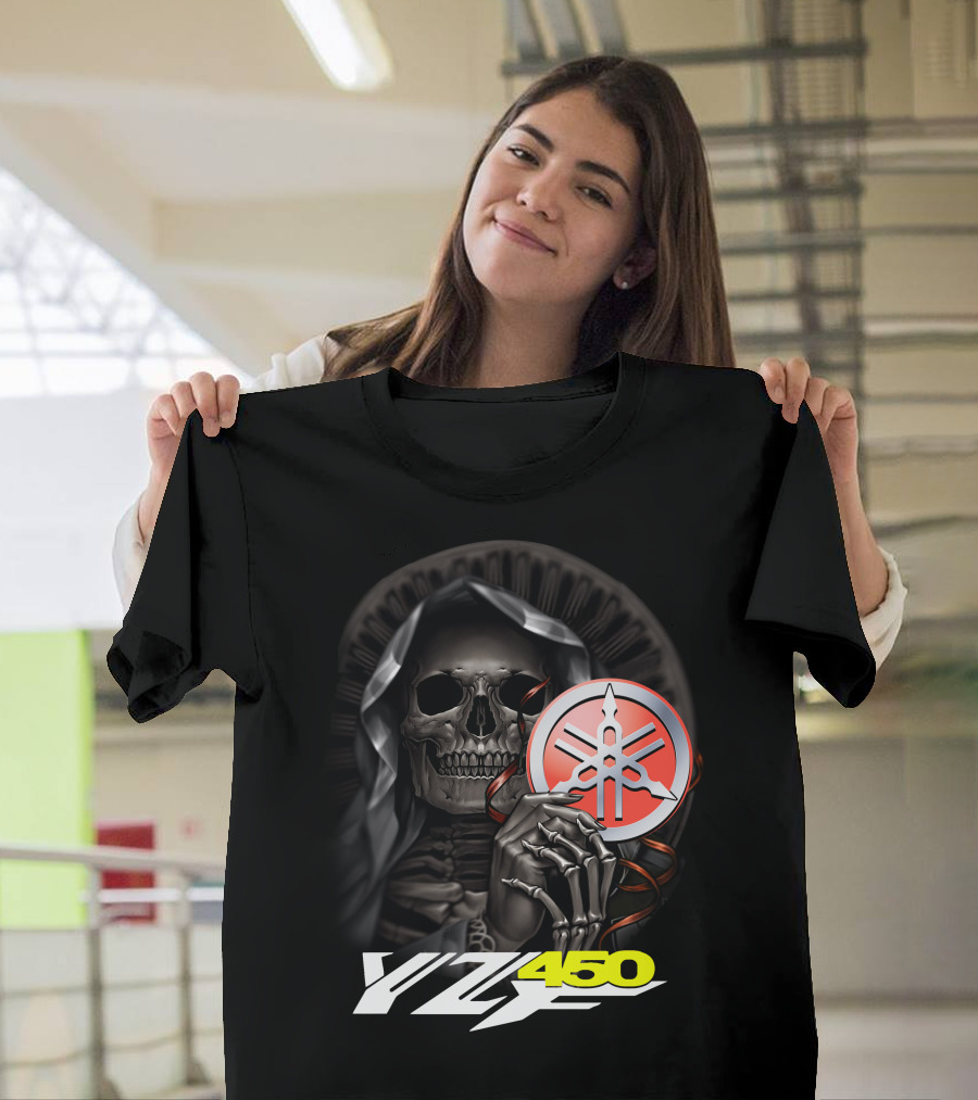 Yamaha Yzf 450 Skull Holding T-Shirt